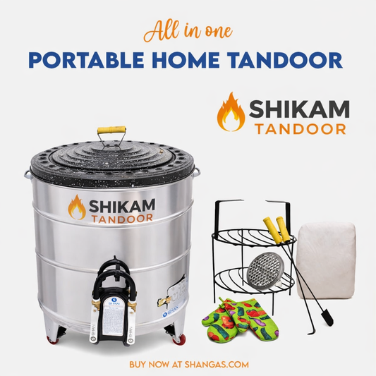 Premium Insulated Gas Outdoor Tandoor (4 Naan Capacity, Cool Exterior) for Naan, BBQ & Pizza